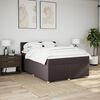 vidaXL Boxspringbett mit Matratze Dunkelbraun 140x200 cm Stoff