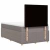 vidaXL Boxspringbett mit Matratze Taupe 120x190 cm Stoff