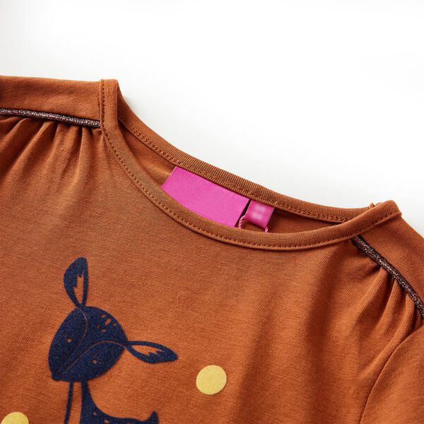 Kinder-Langarmshirt Cognac 140