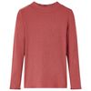 vidaXL Kinder-Langarmshirt Halbrollkragen Dunkelrot 104