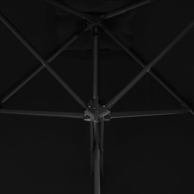 vidaXL Sonnenschirm mit Stahlmast Schwarz 300x230 cm