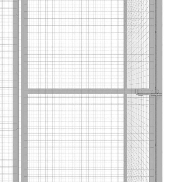 vidaXL Katzenk&auml;fig 3x1,5x1,5 m Verzinkter Stahl