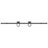 vidaXL Schiebet&uuml;rbeschlag-Set 200 cm Stahl Schwarz