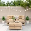 vidaXL 3-tlg. Garten-Lounge-Set mit Kissen Massivholz Kiefer