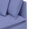 vidaXL Modulares Sofa mit Fu&szlig;hocker Kissen Stoff Jeansblau