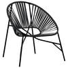 vidaXL Gartenstuhl in Ei-Form Schwarz Poly Rattan
