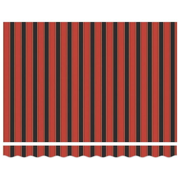 vidaXL Markise Einziehbar Orange und Braun 3x2,5 m Stoff und Aluminium