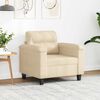 vidaXL Sessel Creme 60 cm Mikrofasergewebe