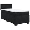 vidaXL Boxspringbett mit Matratze Schwarz 90x190 cm Samt