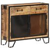 vidaXL Sideboard 80×31×71 cm Raues Mango-Massivholz