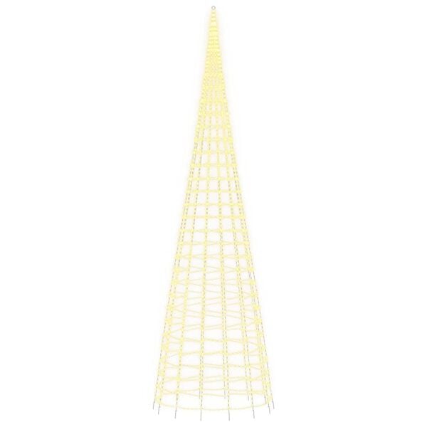 vidaXL LED-Weihnachtsbaum f&uuml;r Fahnenmast 3000 LEDs Warmwei&szlig; 800 cm