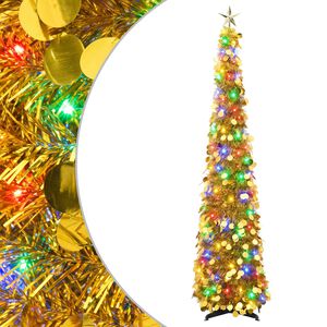 vidaXL Pop-up-LED-Weihnachtsbaum mit Sternspitze 180 cm 100 LEDs PET