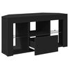 vidaXL Eck-LED-TV-Schrank Schwarz 100 x 40 x 50 cm Holzwerkstoff