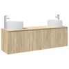 vidaXL Badezimmerschrank-Set 3 stk. Sonoma-Eiche 49,5 x 44,5 x 66 cm