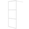 vidaXL Duschwand f&uuml;r Begehbare Dusche Wei&szlig; 80x195 cm ESG-Klarglas