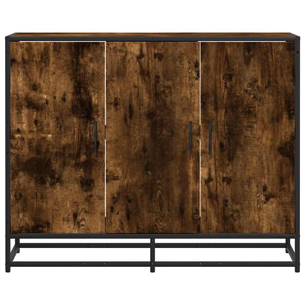 vidaXL Sideboard Räuchereiche 94x35x76 cm Holzwerkstoff