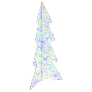 vidaXL Weihnachtsbaum mit 100 LEDs Mehrfarbig 120 cm Acryl