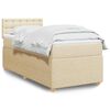 vidaXL Boxspringbett mit Matratze Creme 100x200 cm Stoff