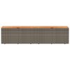 vidaXL Gartentruhe Grau 220x50x54 cm Poly Rattan Akazienholz