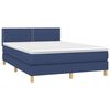 vidaXL Boxspringbett mit Matratze Blau 140x190 cm Stoff