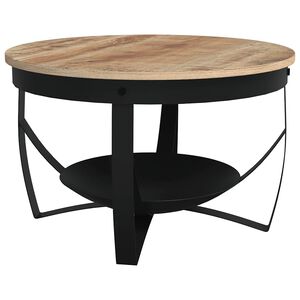 vidaXL Couchtisch &Oslash;68x43 cm Raues Mangoholz