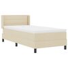 vidaXL Boxspringbett mit Matratze Creme 200 x 80 cm Polyester