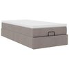 vidaXL Ottoman-Bett mit Matratze Taupe 100x200 cm Stoff