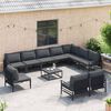 vidaXL Garten-Sofa-Set 11 pcs Anthrazit Stahl