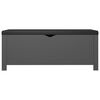vidaXL Aufbewahrungsbox mit Kissen Grau 105x40x45 cm