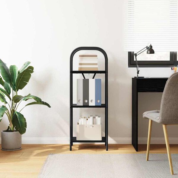 vidaXL B&uuml;cherregal Schwarz Eichen-Optik 40 x 30 x 109 cm Holzwerkstoff