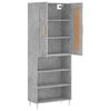 vidaXL Highboard Betongrau 69,5x34x180 cm Holzwerkstoff