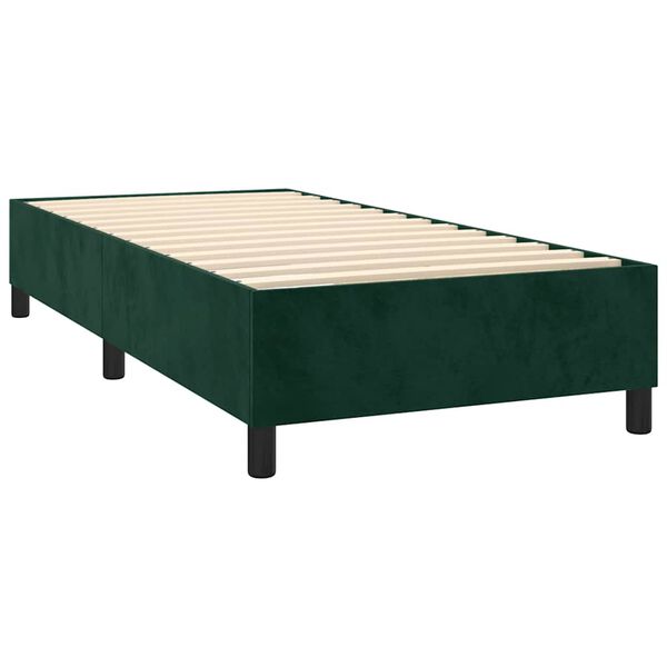 vidaXL Boxspringbettgestell Dunkelgr&uuml;n 90x190 cm Samt
