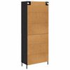 vidaXL Highboard Schwarz Eichen-Optik 69,5 x 34 x 180 cm Holzwerkstoff