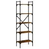 vidaXL B&uuml;cherregal 5 F&auml;cher R&auml;uchereiche 56x31,5x174 cm Holzwerkstoff