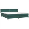 vidaXL Boxspringbett mit Matratzen Dunkelgr&uuml;n 200x210 cm Samt