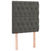 vidaXL Boxspringbett mit Matratze Dunkelgrau 80x200 cm Samt