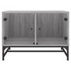 vidaXL Couchtisch mit Glast&uuml;ren Grau Sonoma 68,5x50x50 cm