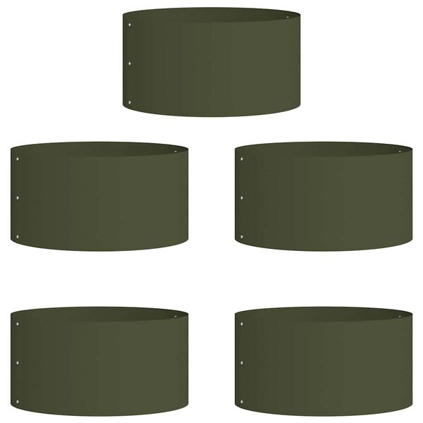 vidaXL Garten-Pflanzgef&auml;&szlig; 5 pcs Olive Gr&uuml;n 40 x 40 x 20 cm
