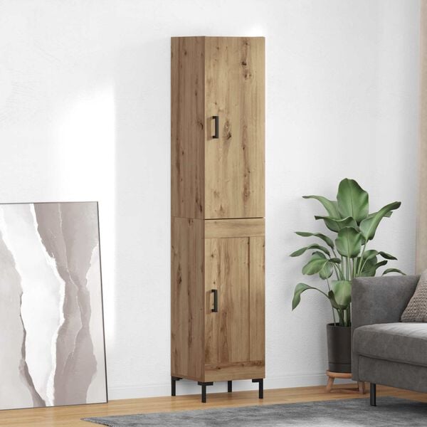 vidaXL Highboard Artisan-Eiche 69,5 x 34 x 180 cm Holzwerkstoff