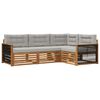 vidaXL Outdoor-Sofagarnitur 4 stk. Natur und Hellgrau