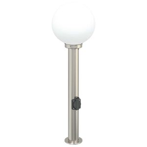 vidaXL Pollerleuchte mit Auslass 80 cm Edelstahl IP44