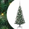 vidaXL K&uuml;nstlicher vorbeleuchteter Weihnachtsbaum Gr&uuml;n 120 cm