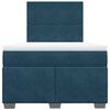 vidaXL Boxspringbett mit Matratze Blau 120x190 cm Samt