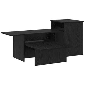 vidaXL Konsolentisch Schwarz Eichen-Optik 91,5 x 35 x 38,5 cm