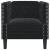 vidaXL Chesterfield-Sessel Schwarz Samt