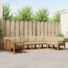 vidaXL Outdoor-Sofagarnitur mit Kissen 10 pcs Natur und Beige
