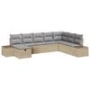 vidaXL Gartensofa-set 8 Stk. Beige Poly-Rattan
