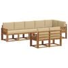 vidaXL Outdoor-Sofagarnitur mit Kissen 8 pcs Natur und Beige