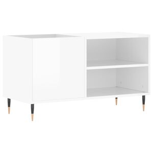vidaXL Plattenschrank Hochglanz-Wei&szlig; 85x38x48 cm Holzwerkstoff