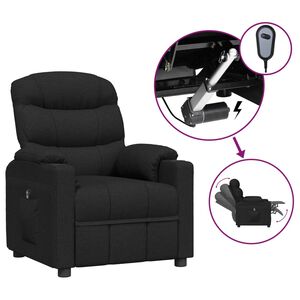 vidaXL Relaxsessel Elektrisch Schwarz Stoff